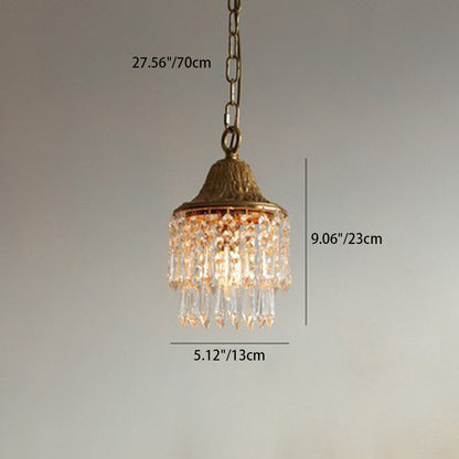 Luxury Teardrop Crystal Iron Pendant Light