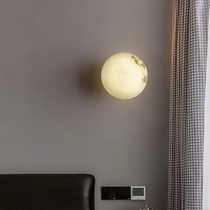 Alabaster Elegance Mini Orb Wall Lamp