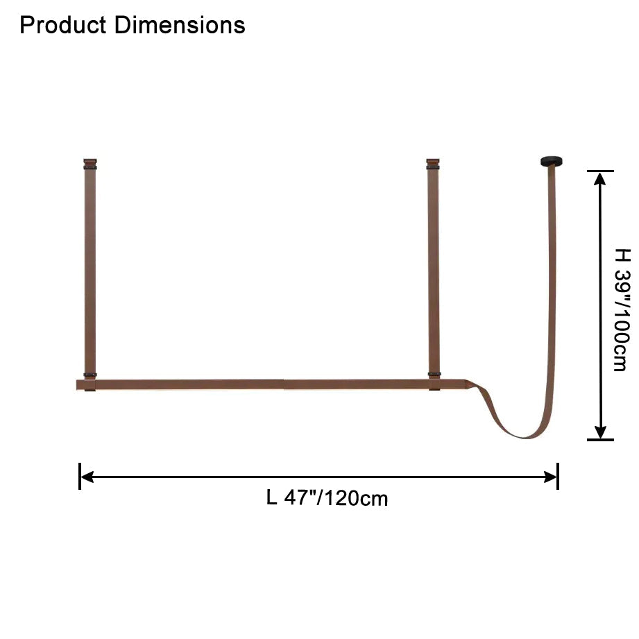 Luxen Minimalist Leather Linear Chandelier