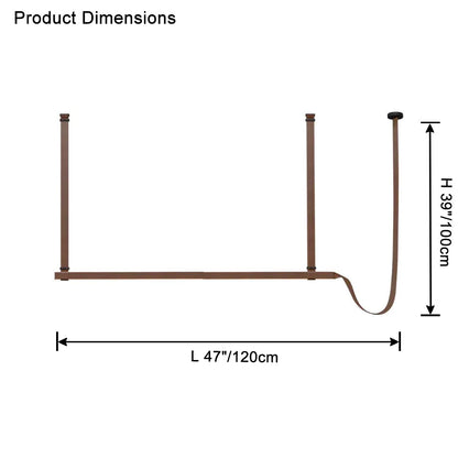 Luxen Minimalist Leather Linear Chandelier