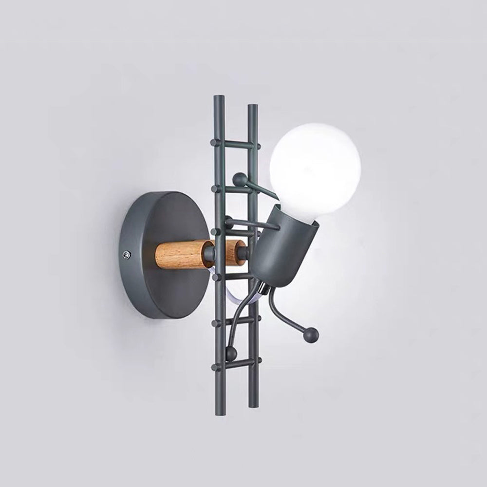 Retro Iron Art Villain Staircase Wall Lamp