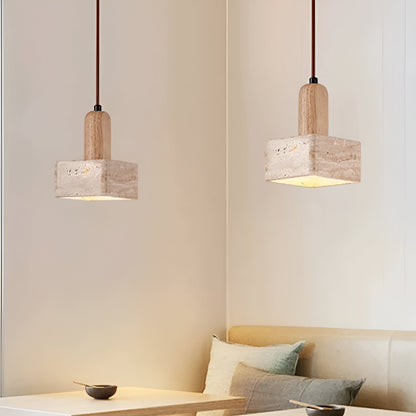 Travertine Vierkante Hanglamp