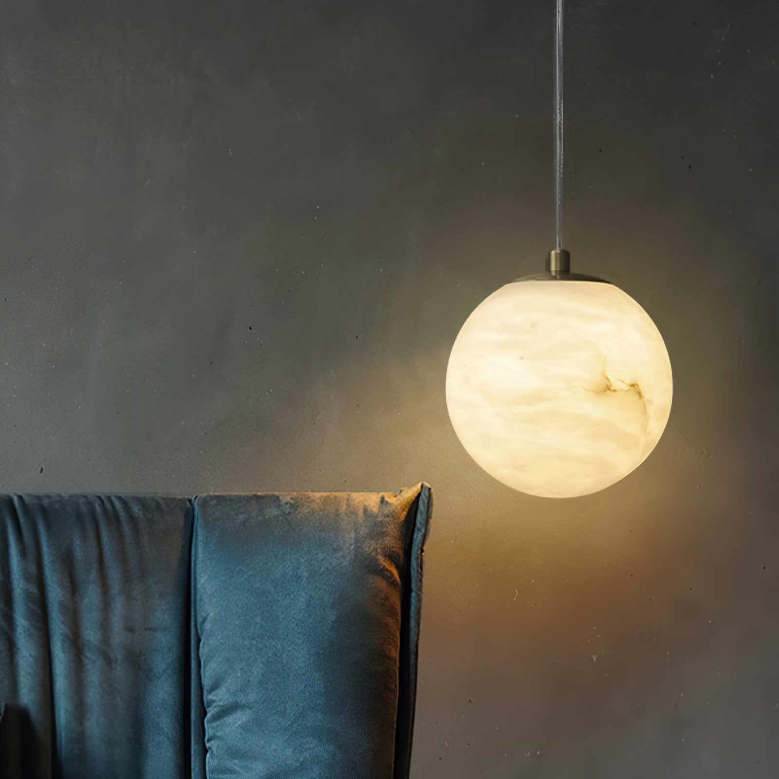 Alabaster Globe Pendant Light