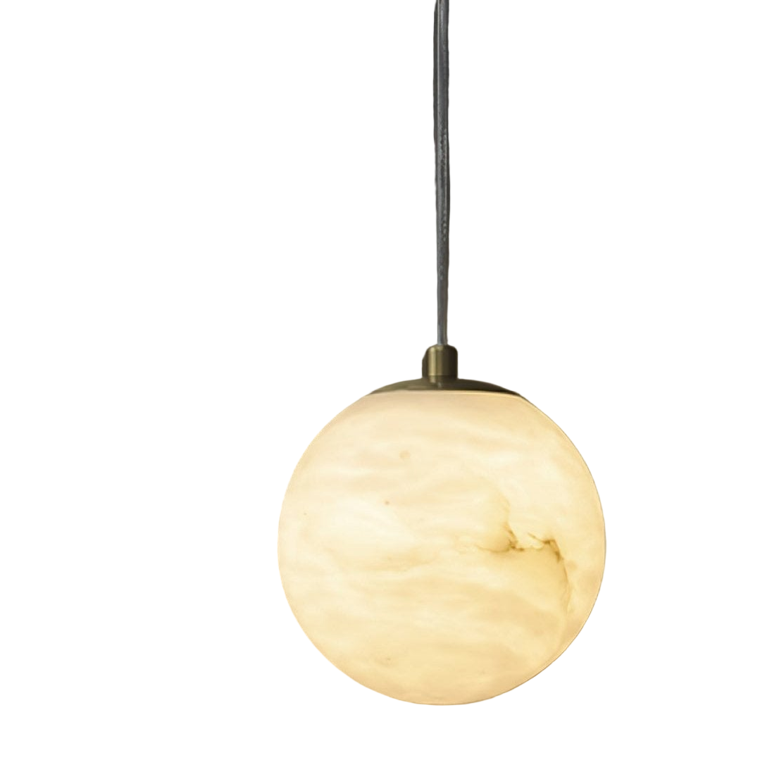 Alabaster Globe Pendant Light