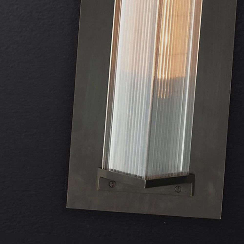 Transparent Rectangular Acrylic Outdoor Wall Lamp