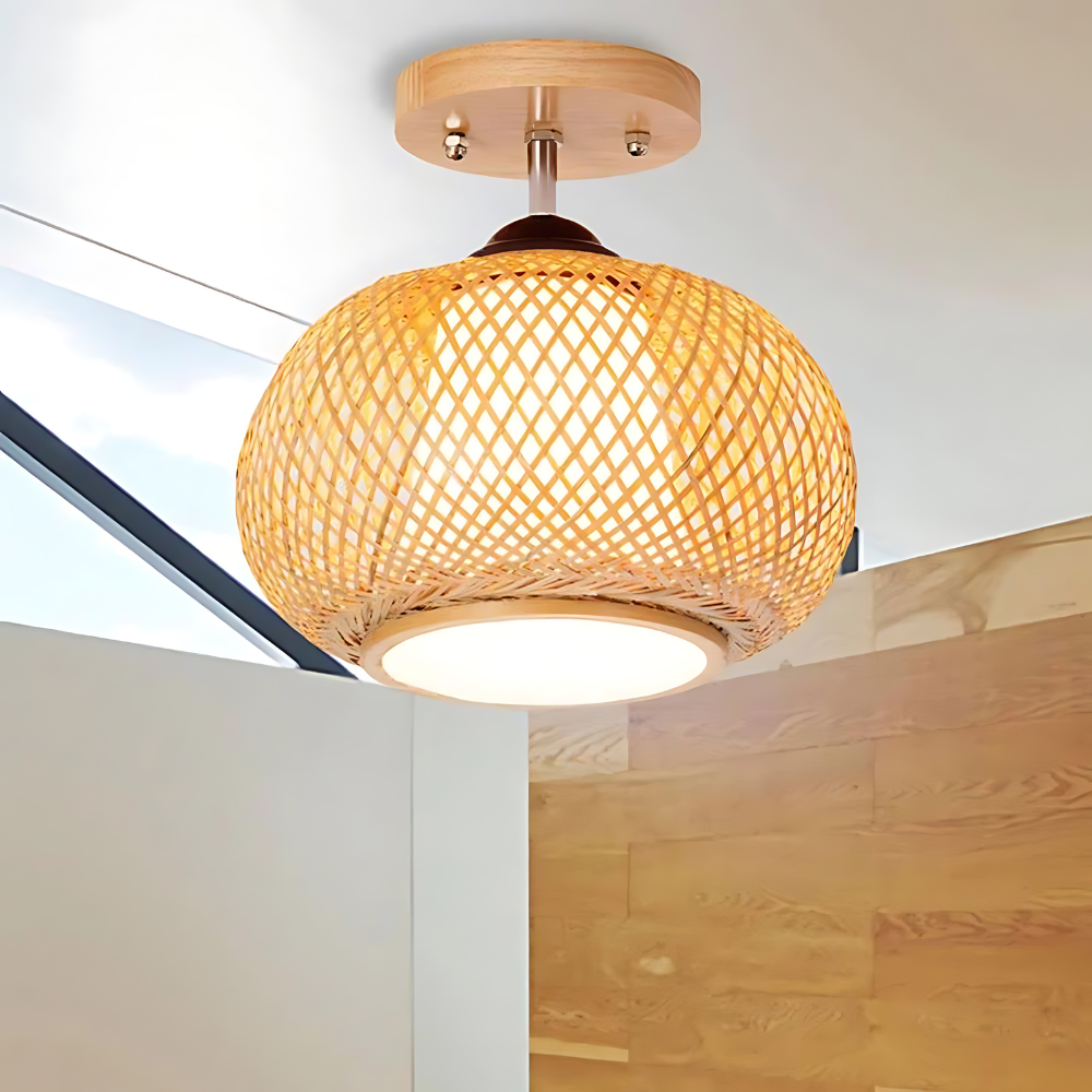 Muto Handmade Rattan Ceiling Light