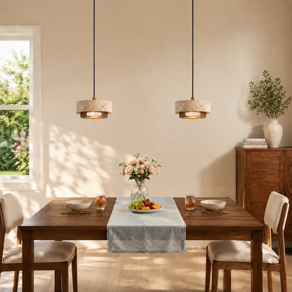 Kaelen Modern Travertine Pendant Light