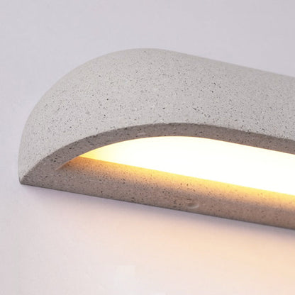 Modern Semi-elliptical Stone Outdoor Wall Lamp