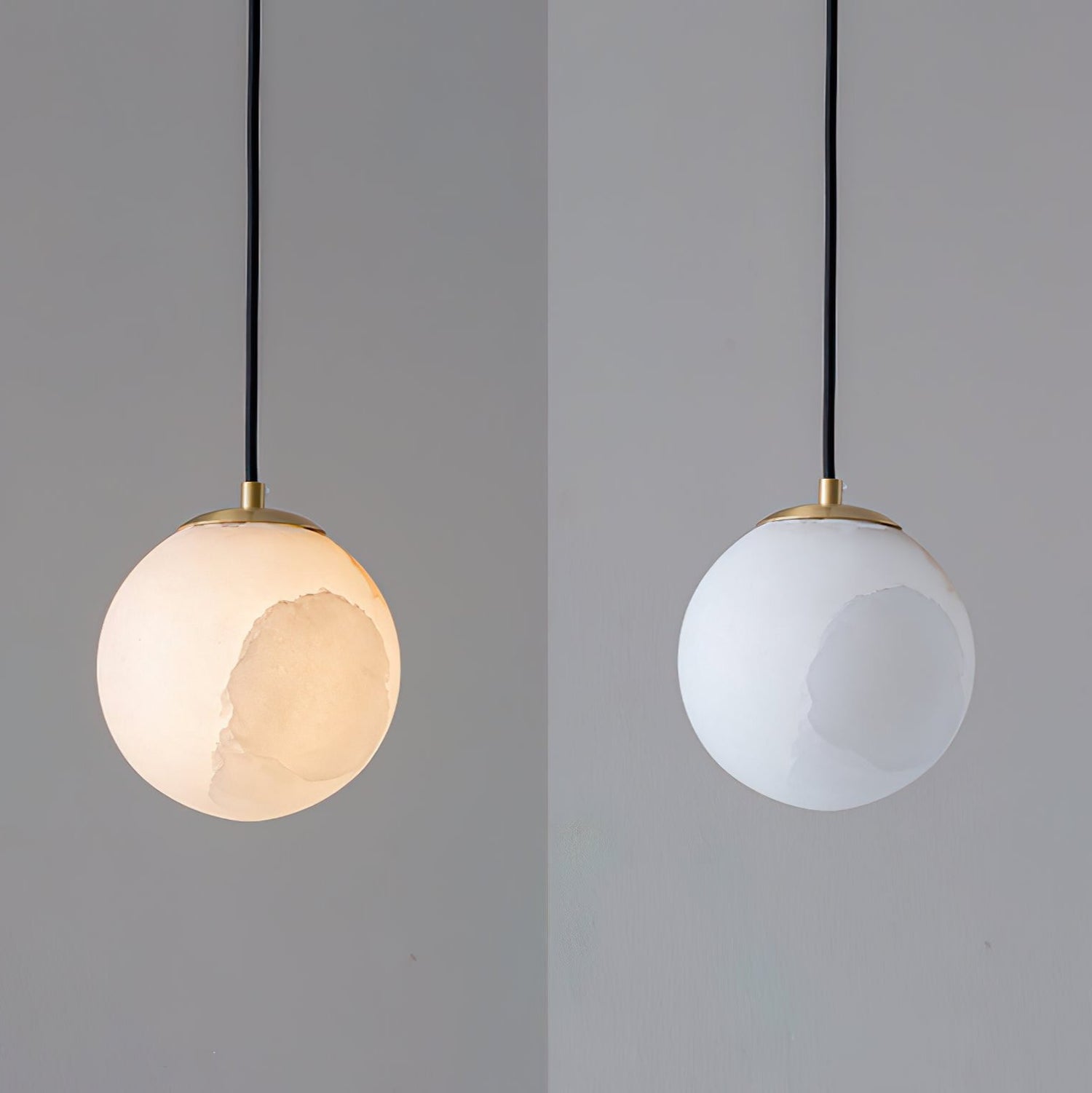 Alabaster Globe Pendant Light