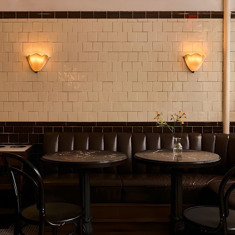 Skirt Series Retro Colored Glass Skirt Shell Wall Light