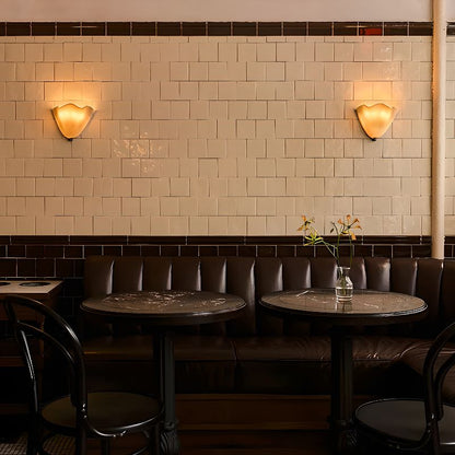 Skirt Series Retro Colored Glass Skirt Shell Wall Light