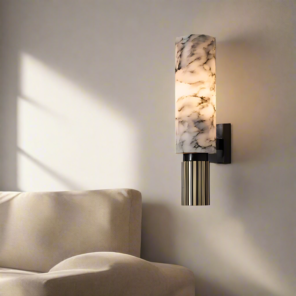 The Polished Marble Minimalist Metal Wall Light