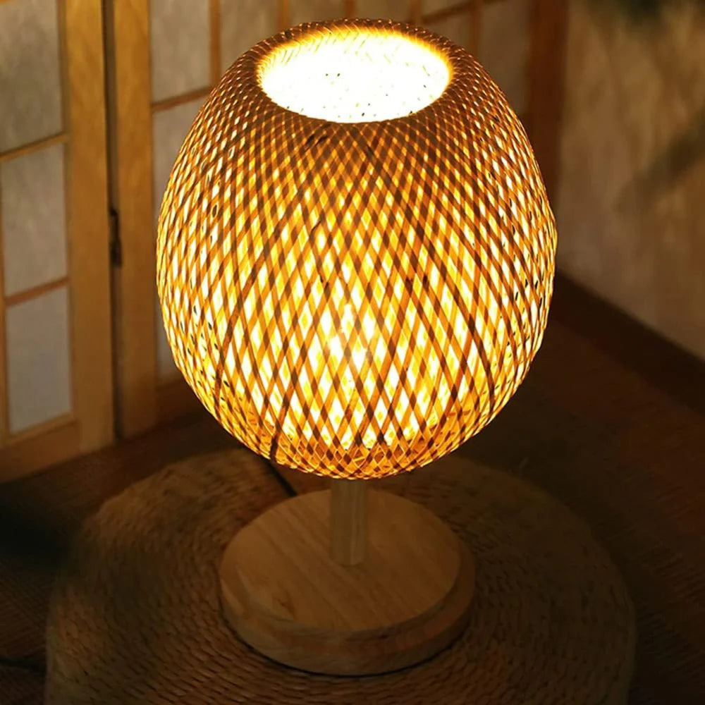 Handcrafted Sustainable Bamboo Table Lamp