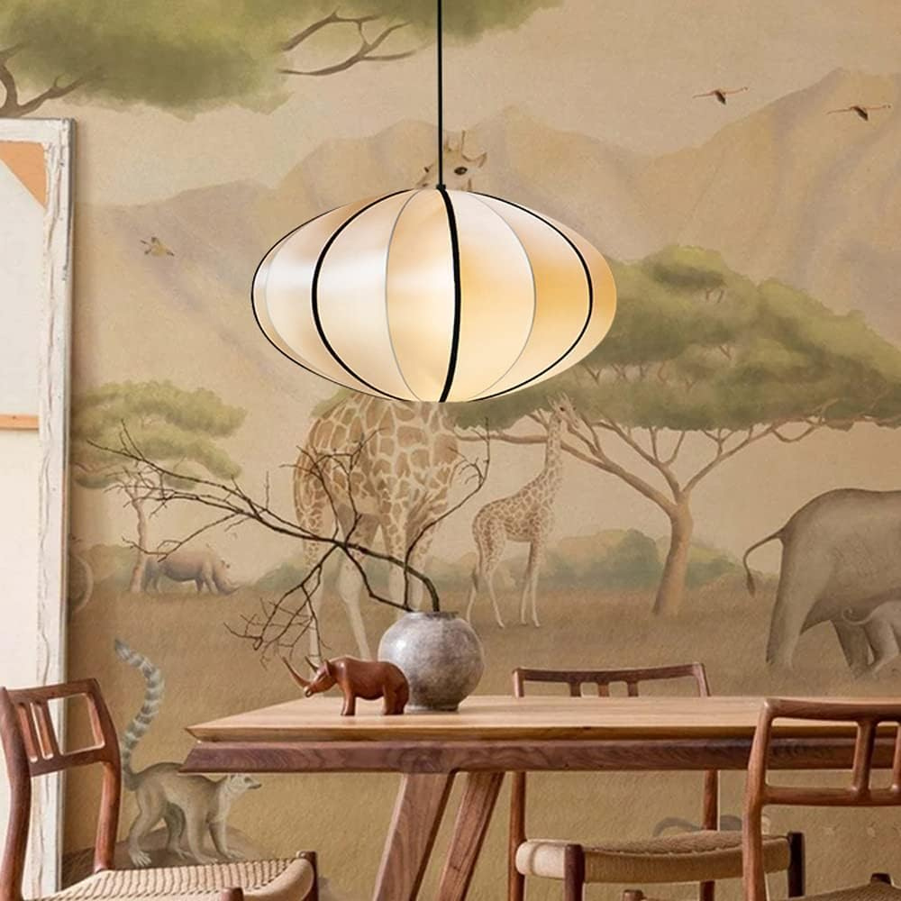 Japandi Silk Veil Pendant Lamp