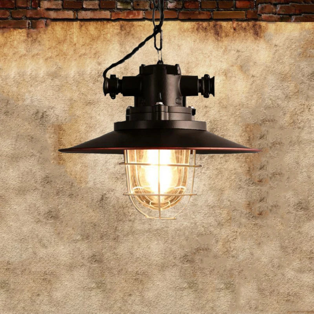 Brilliant Aluminum Industrial Ceiling Lamp