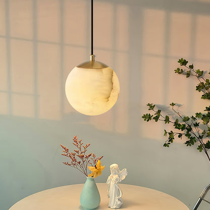 Alabaster Globe Pendant Light