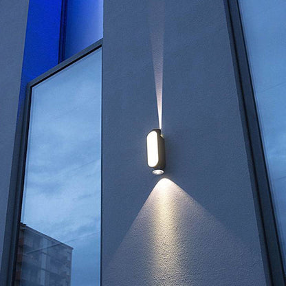 Pena Minimalist Up Down Acrylic Outdoor Wall Lamp