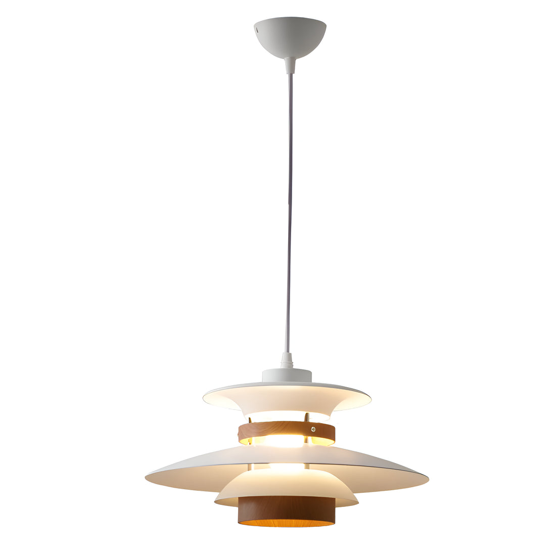 Aurora of Stillness Nordic Wood Japandi Pendant Light
