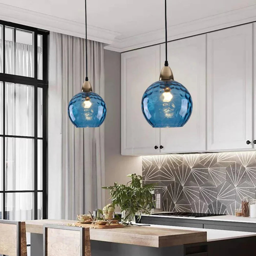 Modern LED Nordic Ceiling Glass Ball Pendant Lamp