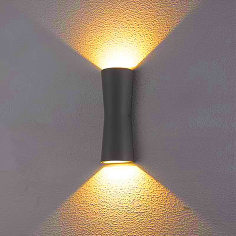 Minimalist Torch Metal Acrylic LED Outdoor Wall Lamp