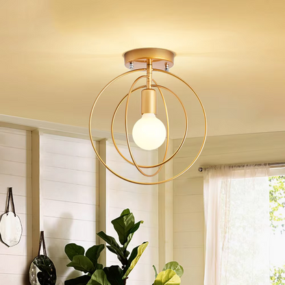 Goldene Ring Deckenlampe