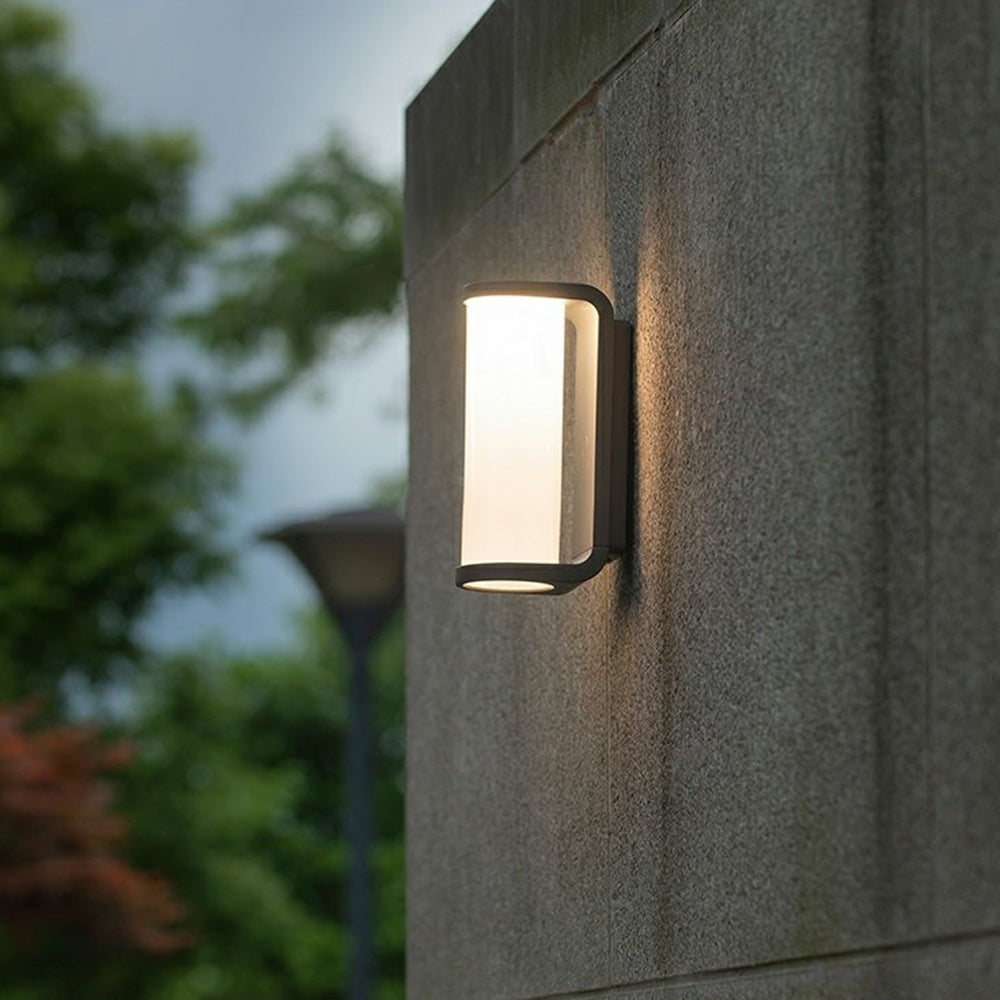 Modern Cylindrical Metal Outdoor Wall Lamp