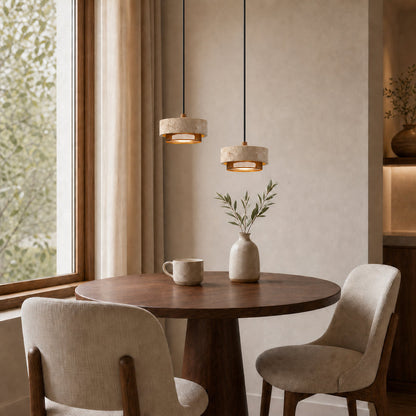 Kaelen Modern Travertine Pendant Light
