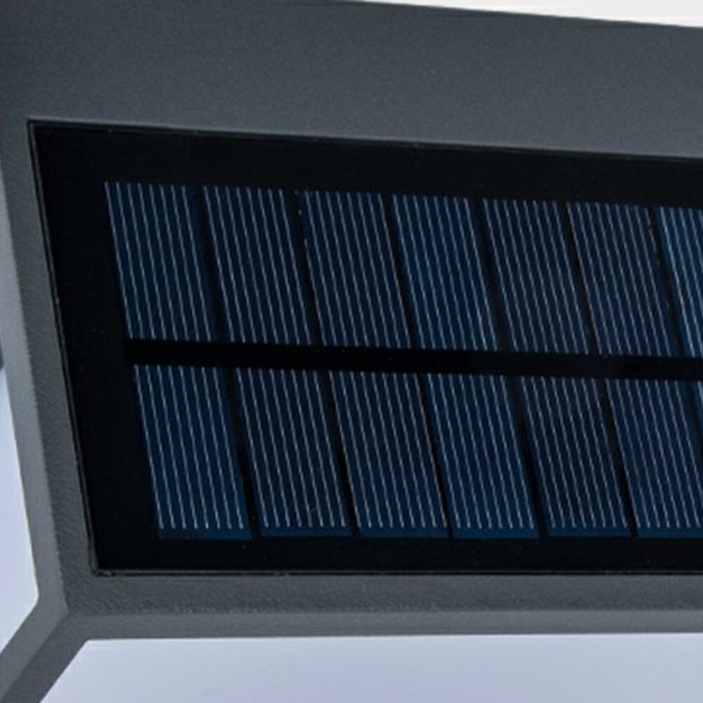 Lámpara de pared exterior solar moderna rectangular de acrílico con sensor, impermeable IP65