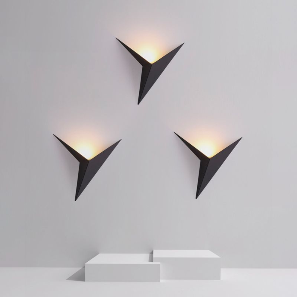 Applique murale moderne en forme de shard triangulaire