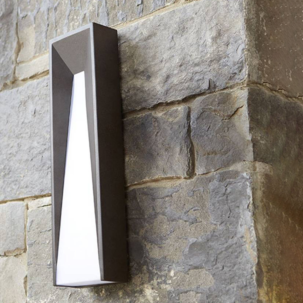 Modern Rectangular Metal IP65 Waterproof Outdoor Wall Lamp