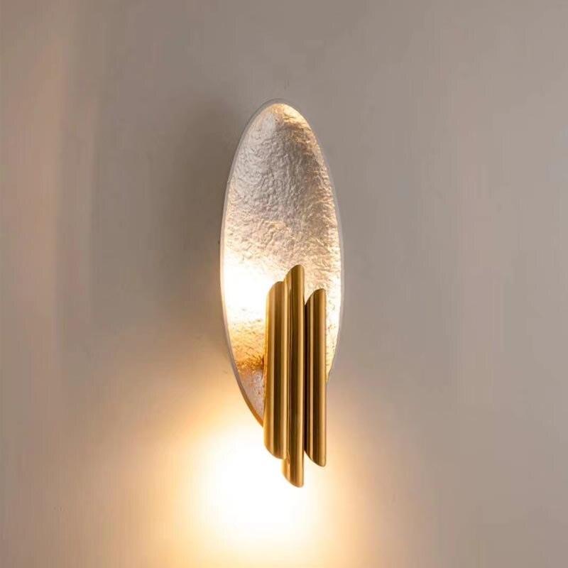 Oval Gold Foil Wall Lamp