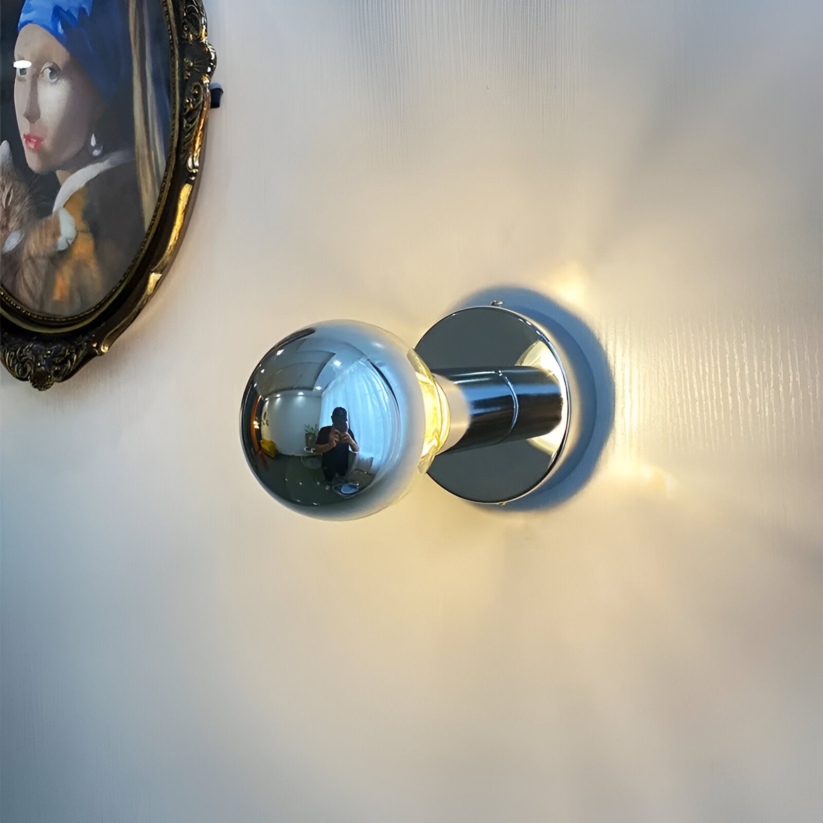 Bonnie Retro Iron Spherical Glass Wall Light