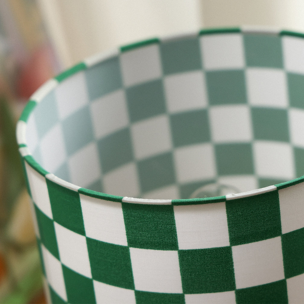 Classic Checkerboard Glass Table Lamp