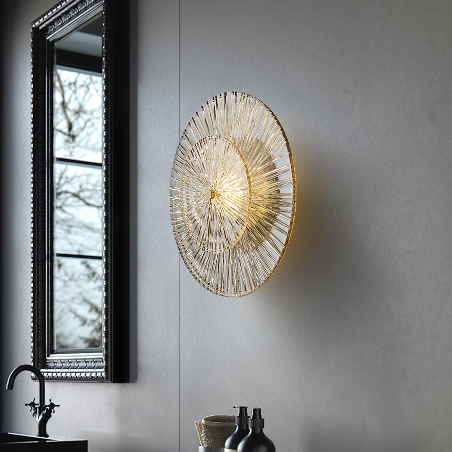 Round Crystal Wall Lamp