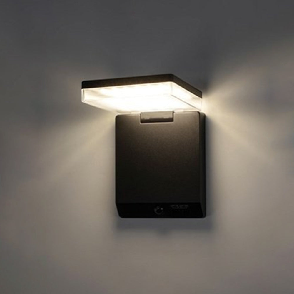 Modern Acrylic Solar Sensor Waterproof Outdoor Wall Lamp