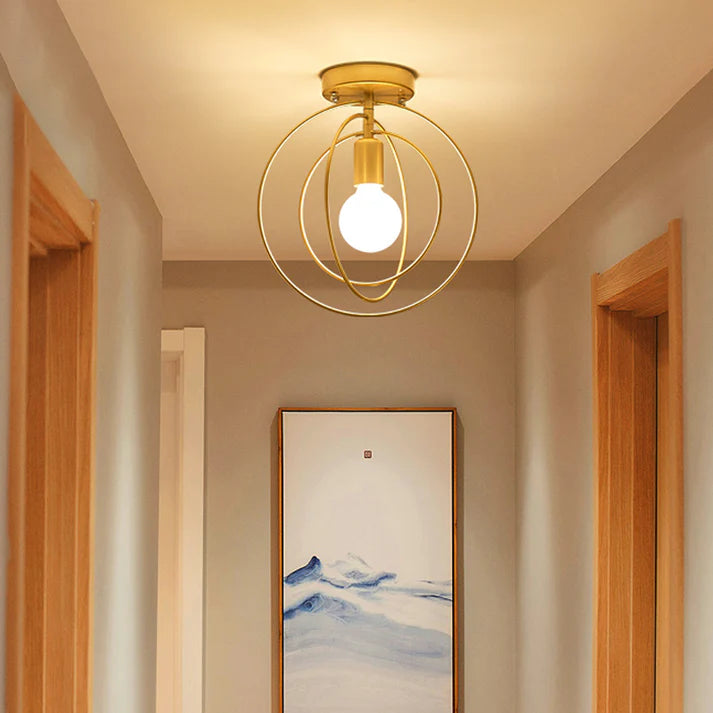 Golden Ring Ceiling Lamp