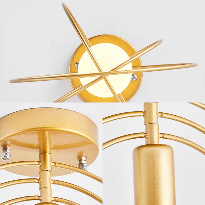 Golden Ring Ceiling Lamp