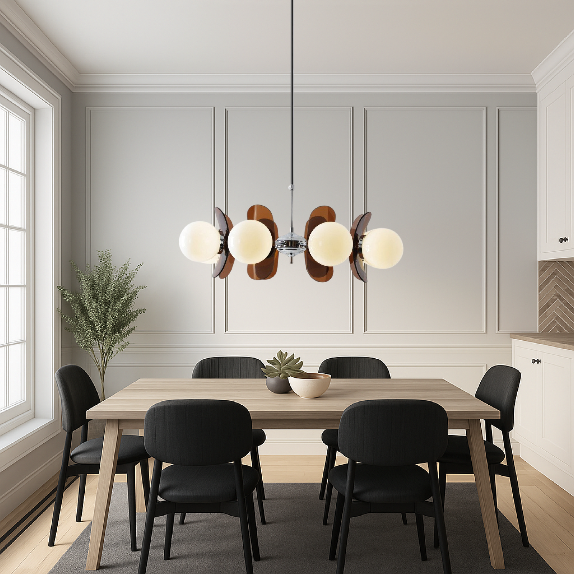 Aurelia Modern Bauhaus Glass Pendant Light
