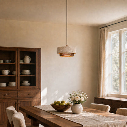 Kaelen Modern Travertine Pendant Light