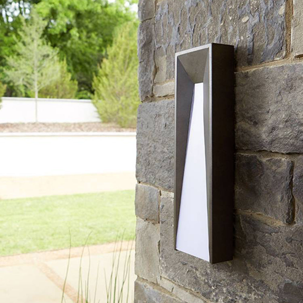 Modern Rectangular Metal IP65 Waterproof Outdoor Wall Lamp