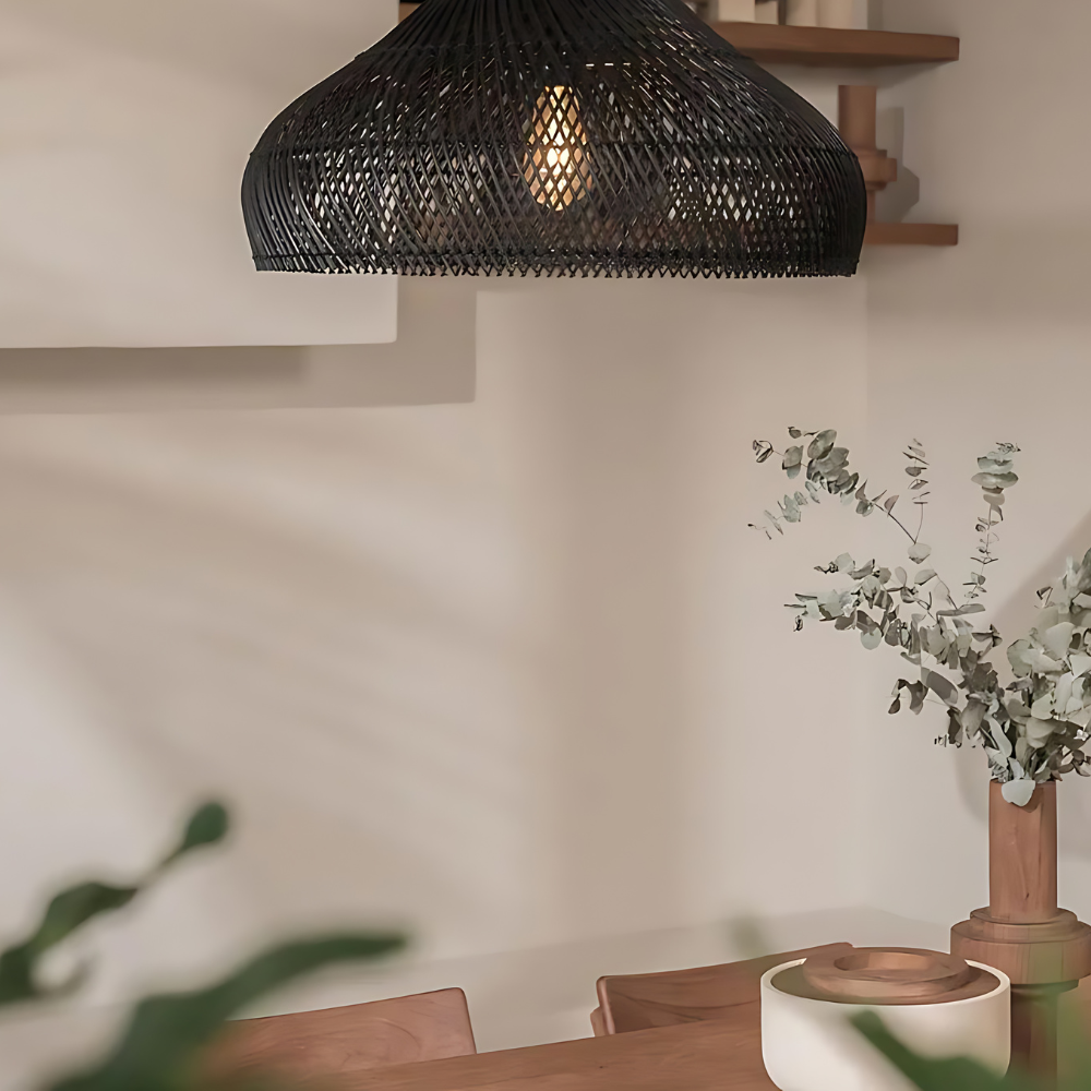 Bohemian Rattan Pendelleuchte