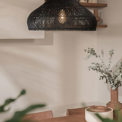 Elegant Bohemian Rattan Pendant Light