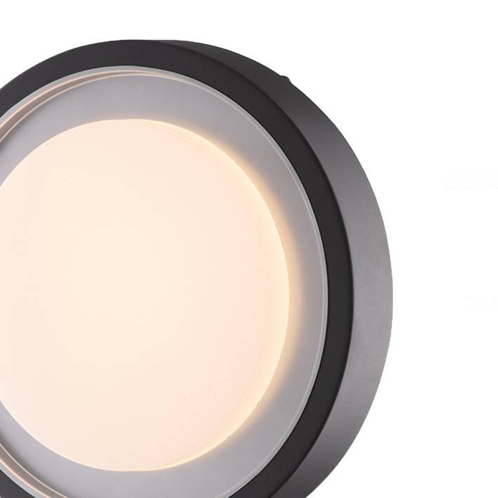 Modern Circular Waterproof Disc-Shaped IP65 Waterproof Outdoor Lamp