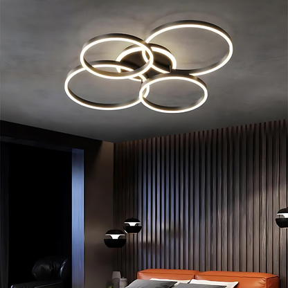 Modern Black Metal Chandelier Ceiling Lamp