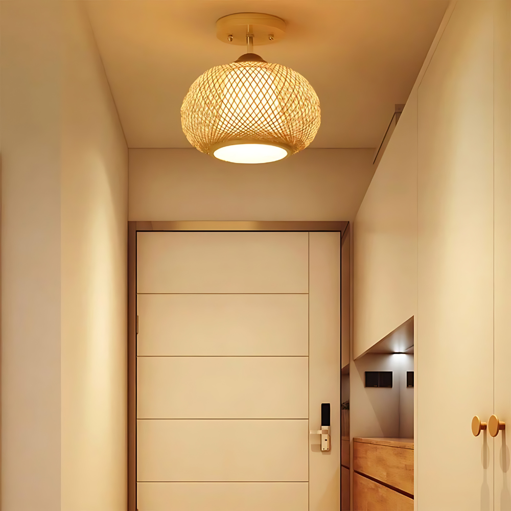 Muto Handmade Rattan Ceiling Light