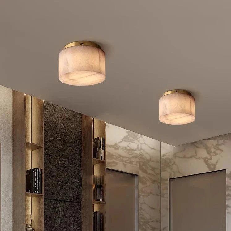 Rivage Alabaster Minimalist Ceiling Light