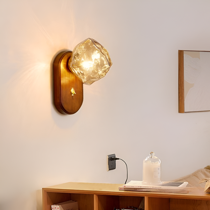 Nordic Simple Ice Glass Cube Wall Lamp