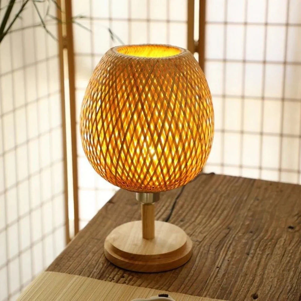 Handcrafted Sustainable Bamboo Table Lamp