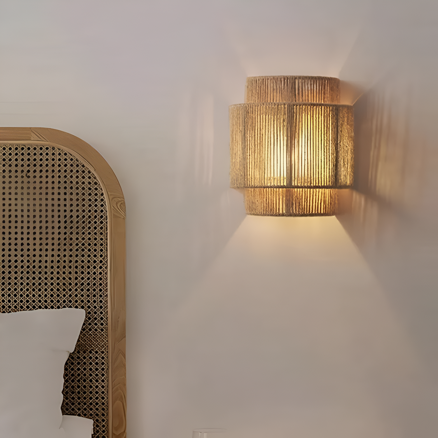 Bohemian Vintage Hand Woven LED Wall Lamp