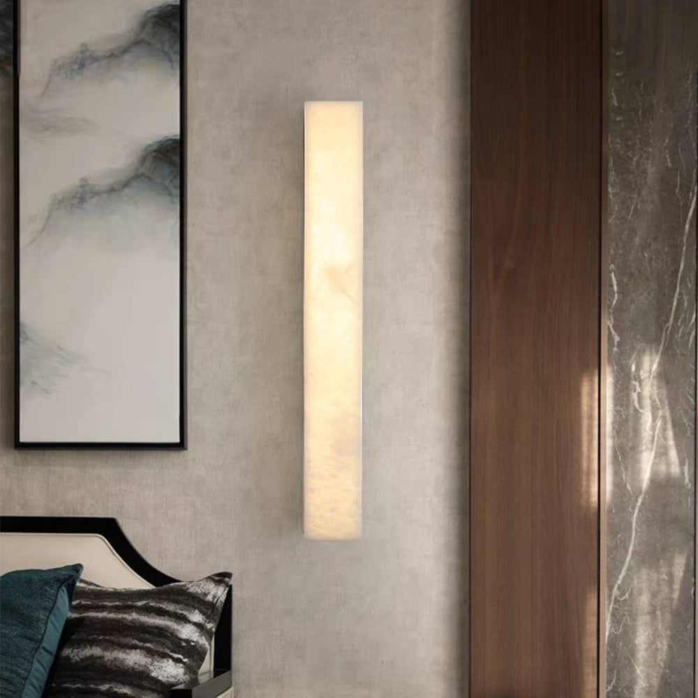 Edge Modern Rectangular Alabaster IP65 WaterProof Outdoor Wall Lamp